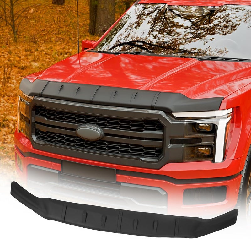Maxzina TPE Hood Protector Compatible with 2021-2025 2026 Ford F150 XL/STX/XLT/Lariat Hood Shield TPE Bug Deflector Bug Guard for 2024 Ford F-150 Accessories - Image 1